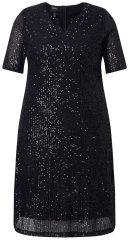 Ulla Popken 848140 Paillettenkleid Schwarz