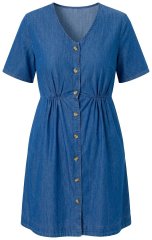 Ulla Popken 848597 Hemdblusenkleid Denimblau
