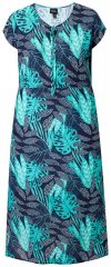 Ulla Popken 848696 Gemustertes Kleid Dunkelblau