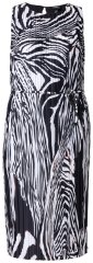 Ulla Popken 848948 Kleid mit Animal-Print Schwarz