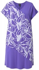 Ulla Popken 849033 Gemustertes Chiffonkleid Flieder