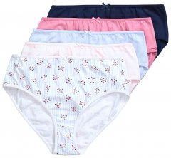 Ulla Popken 849098 Geblümte Slips 5er-Pack Hellblau