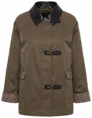 Ulla Popken 849246 Jacke in Lederoptik Oliv
