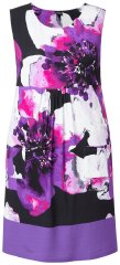 Ulla Popken 850175 Ärmelloses Jerseykleid mit Taschen Flieder