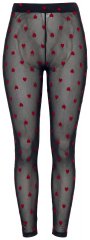 Ulla Popken 850264 Gemusterte Strumpfleggings Schwarz