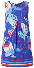 Ulla Popken 850367 Gemustertes Jerseykleid Dunkelblau