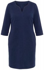 Ulla Popken 851220 Kleid mit 3/4-Ärmeln Dunkelblau