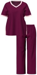 Ulla Popken 851245 Pyjama Beerenrot