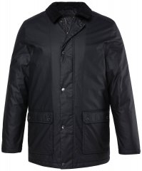 JP1880 851493 Gewachste Jacke mit Cordkragen Schwarz