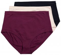 Ulla Popken 851736 Slips mit hoher Taille 3er-Pack Schwarz