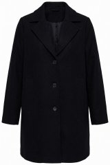 Ulla Popken 851829 Wollmantel Schwarz