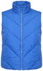 Ulla Popken 851833 Steppweste mit Stehkragen Blau