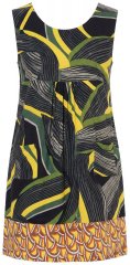 Ulla Popken 852329 Gestreiftes Jerseykleid Oliv