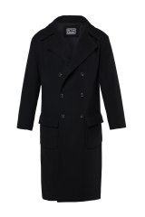 STHUGE 852519 Klassisch Wollmantel Schwarz