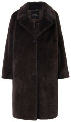 Ulla Popken 852605 Kunstfellmantel Mahagonibraun