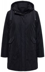 Ulla Popken 853351 Wasserdichte wattierte Sympatex Jacke mit Kapuze Schwarz