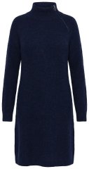 Ulla Popken 853504 Strickkleid mit Rollkragen Dunkelblau