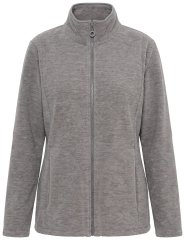 Ulla Popken 853668 Fleecejacke mit Stehkragen Grau