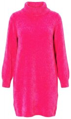 Ulla Popken 854602 Langärmliges Strickkleid mit Rollkragen Rosa