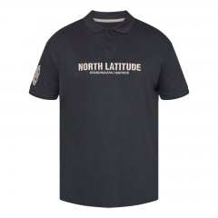 North Latitude Logo Polo Schwarz