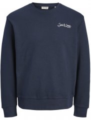 Jack & Jones Yuki Back Print Crew Neck Sweatshirt Sky Captain