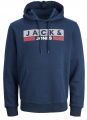 Jack & Jones JJECORP LOGO SWEAT HOOD Navy Blazer