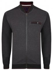 Kam Jeans 7035 Dobby Track Top Charcoal