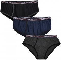Kam Jeans 806 Underwear Black, Charcoal, Navy 3-Pack