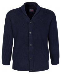 Espionage KW080 Strickjacke mit Schalkragen Navyblau
