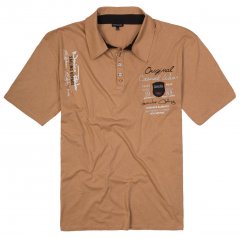 Lavecchia 610 T-Shirt mit Kragen Camel-Beige