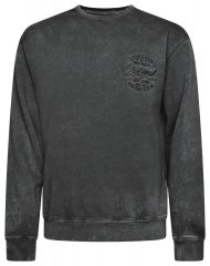 Kam Jeans 7081 Sweatshirt mit Stickerei Schwarz