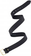 Ulla Popken Genuine Leather Belt With Golden Buckle Black