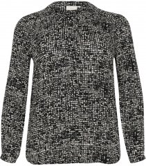 Kaffe Curve Mila Ami Bluse Schwarz/Turtledove