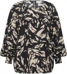 Kaffe Curve Olla Langarmbluse Schwarz