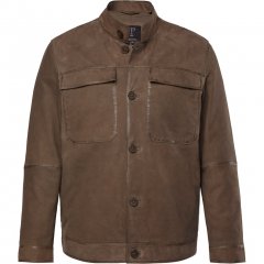 JP1880 Leather Jacket Lambskin Suede Brown