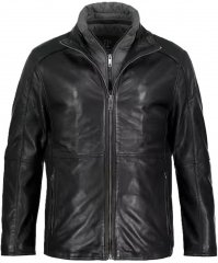 JP1880 Jacket Nappa Lamb Leather Black
