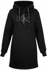 Nora Mikken KADRI WHITE Long Hoodie Black