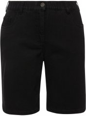 Ulla Popken Basic Denim Mandy Bermuda Shorts Black