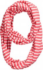 Ulla Popken Striped Infinity Scarf Light Pink
