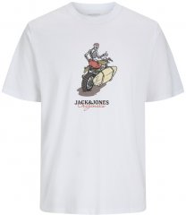 Jack & Jones Skull Coast Crew Neck T-Shirt Bright White