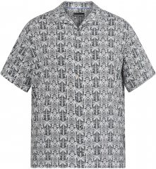 North Latitude 61313 Viskosehemd mit Kuba-Kragen Grau