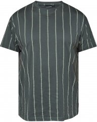 North Latitude 61319 Gestreiftes T-Shirt Dunkel Staubgrün