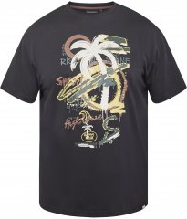 North Latitude 61360 Bedrucktes T-Shirt Schwarz