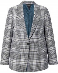 Ulla Popken Karierter Blazer Grün