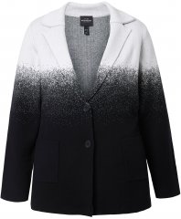 Ulla Popken Strickblazer mit Farbverlauf Schwarz/Weiß