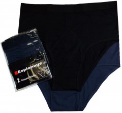 Espionage U003 2-Pack Y-Front Briefs Black/Navy