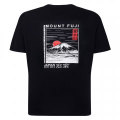 Espionage T422 T-Shirt mit Mount Fuji-Print Marineblau