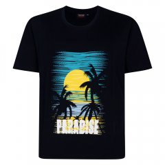 Espionage T448 paradise bedrucktes t-shirt marineblau