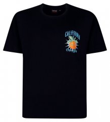 Espionage T449 California Oranges Bedrucktes T-Shirt Navyblau