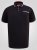 D555 Potts Jersey Polo With Jacquard Collar & Cuffs Schwarz - Polo-shirts für herren - Polo-Shirts für Herren in großen Größen